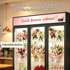 Refrigerador/Exhibidor de Flores Transparente BoJin Sin Escarcha de 2/3 <span class=keywords><strong>Puertas</strong></span> para Floristería - Gabinete Comercial Sin Drenaje - Product Image 5