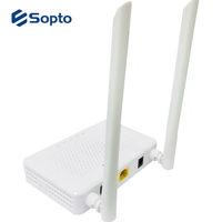 Harga pabrik GPON ONU 1GE dengan Band tunggal WIFI 2.4GHz Modem serat optik plastik putih 1 Port GPON