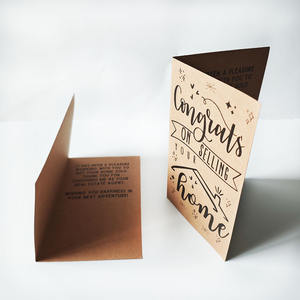 Tốt Nhất Bán Chất Lượng Cao Sang Trọng Nâu Giấy Kraft Đầy Đủ Màu Sắc In Ấn Thẻ Tùy Chỉnh Sáng Tạo Thiết Kế Hình Dạng Kraft Kinh Doanh Thẻ - Product Image 4