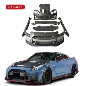 車体キットGTRR R35アップグレードNスタイルハーフカーボンカーバンパー日産フロントバンパーリアバンパー2008-2017年