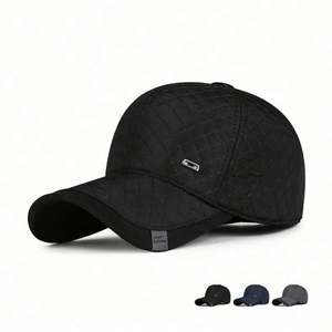 Casquette de baseball d'hiver pour hommes, chapeau chaud avec protection des oreilles, casquette de baseball d'extérieur pour personnes d'âge moyen et âgées - Product Image 3