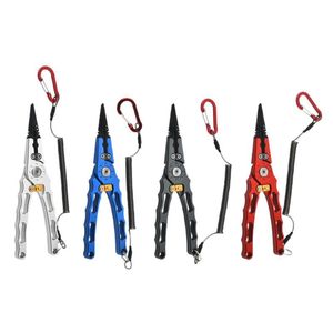 Pince de pêche en alliage d'aluminium avec verrouillage, bleue, 129g, extracteur d'hameçons pour matériel de pêche en eau profonde - Product Image 4