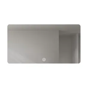 Espejo de pared LED regulable con memoria de 3 colores, retroiluminado, frontal, antiniebla, con luces para Baño