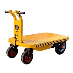 Site Hand Overturning Construction Site Push Ash Cart Electric Transport Construction Site Battery Power Electric Trolley