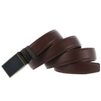 Ceinture en cuir véritable de haute qualité LY33-32320-1 avec boucle automatique pour hommes d'affaires, personnalisable pour la personnalisation
