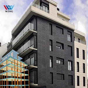 Apartment Building Prefabricated Cheap Green 10 Storey Prefabricated Apartments Building Q235b Shaped Steel Structure