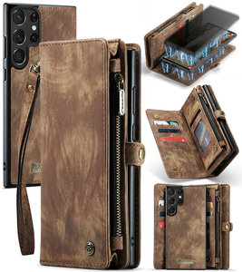 Funda para Teléfono Inteligente CaseMe para <span class=keywords><strong>Samsung</strong></span> <span class=keywords><strong>Galaxy</strong></span> S23 Ultra, Nueva Funda de Cuero con Cremallera y Cartera para <span class=keywords><strong>Samsung</strong></span> S23 Ultra - Product Image 1