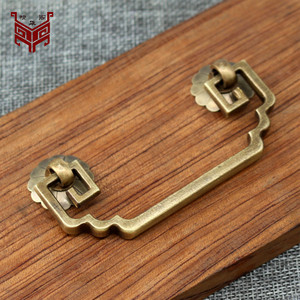 Brass Chinese Style <b>Antique</b> Drawer Handle Bar Shape Durable Furniture Hardware Accessory - Product Image 1