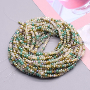 2mm 크리스탈 론델 컷팅 비즈 라운드 유리 알알이 부자재 DIY 목걸이 팔찌 만들기 - Product Image 4