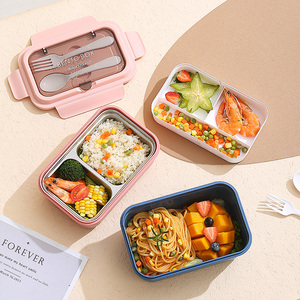 Boîte à bento en acier inoxydable <span class=keywords><strong>sans</strong></span> <span class=keywords><strong>BPA</strong></span> pour enfants, boîte à lunch avec <span class=keywords><strong>thermos</strong></span> anti-fuite, 3 compartiments pour enfants et adultes - Product Image 2
