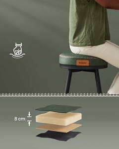 <span class=keywords><strong>VASAGLE</strong></span> Lot <span class=keywords><strong>de</strong></span> 2 Chaises d'Îlot <span class=keywords><strong>de</strong></span> Cuisine Tabourets Hauts avec Siège Rond en Cuir <span class=keywords><strong>de</strong></span> Luxe Tabourets <span class=keywords><strong>de</strong></span> <span class=keywords><strong>Bar</strong></span> Réglables et Pivotants - Product Image 3