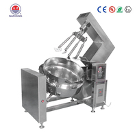 Panci Masak Industri Berbahan Bakar Gas 300L 600L 1000L yang Dapat Disesuaikan, dengan Pengaduk Planet dan Kettle Berjaket Multi Claw untuk Saus dan Pasta