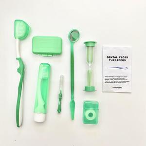 Kit de voyage orthodontique portable en plastique : brosse à dents, fil dentaire, miroir buccal, cire dentaire, minuteur – Qualité supérieure, directement de l'usine - Product Image 1