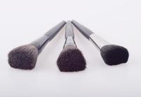 Kuas Makeup Profesional Bulu Kambing Asli untuk Smudge, Eyeshadow, dan Blending Alis, Gagang Kayu