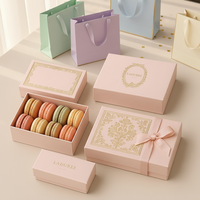 Boîte d'emballage de macarons de luxe personnalisée Kexin, boîte cadeau rigide avec couvercle et base pour 4, 5, 6 ou 8 macarons