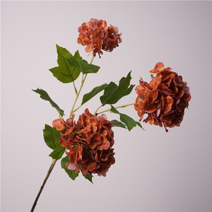 Fleur artificielle <span class=keywords><strong>Meetyou</strong></span>, toucher réel, film 3D, sensation hydratante, hydrangea boule de neige, style européen, décoration de la maison, fleur de mariage - Product Image 3