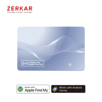 Traceur UWB intelligent pour carte de crédit ODM avec étui en silicone étanche IP67, compatible avec Find My et Google Find Hub