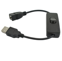 Kabel ekstensi USB OEM pabrik dengan sakelar ON/OFF jaket PVC pria ke wanita 3A pengisian cepat untuk strip LED