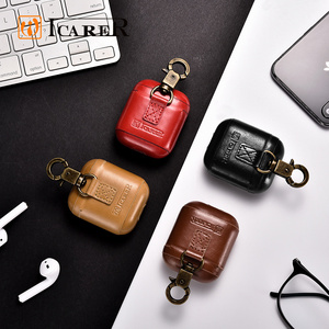 Venta al por mayor de ICARER real de cuero para los airpods caso para los airpods 2 - Product Image 6