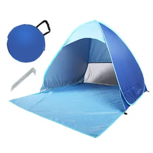 Outdoor Camping Tents 3 Person UPF 50+ UV Sun Protection Foldable Beach Tent Automatic Instant Pop Up Tent