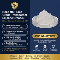 Graisse silicone transparente de qualité alimentaire NSF H1, imperméable, pour emballage alimentaire, déposeur de bonbons, remplisseur de saucisses, fabrication OEM sur mesure