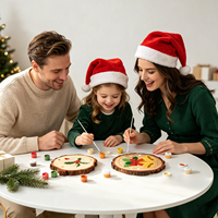 Décoration de Noël : Tranche de bois naturelle ronde non finie, pendentif décoratif pour cadeau de Noël