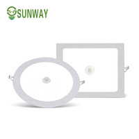 Panneau led circulaire avec capteur de mouvement, montage en Surface, plafond circulaire, 3/6/9/12/15/18/24w