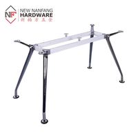 Table de bureau moderne pied de bureau fini chromé pieds de meubles table de bureau cadre en métal pour bureau directeur exécutif bureau d'ordinateur