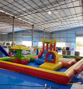 Castillo Inflable Popular Azul, Rojo, Amarillo y Verde para Fiestas, Eventos, Piscina de Pelotas, Parque Acuático, <span class=keywords><strong>Alquiler</strong></span> de Castillo Inflable - Product Image 2
