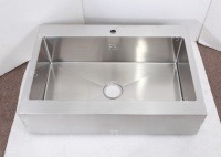 Évier de cuisine professionnel en acier inoxydable 304, finition brossée, couleur or noir, avec évier à rebord et égouttoir, faible MOQ