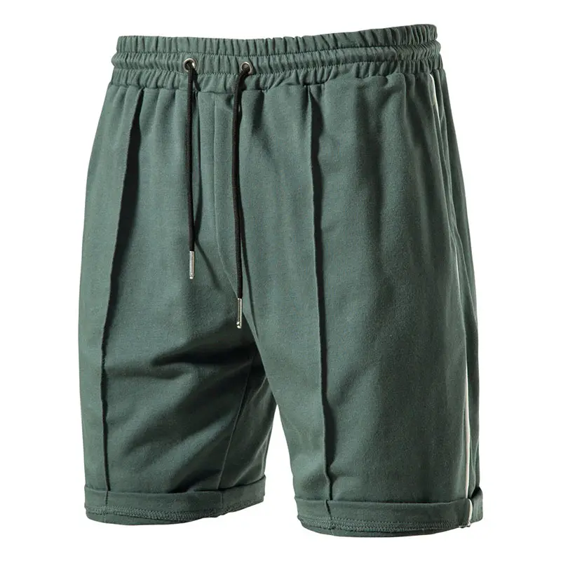 Custom Drawstring Loose Casual Pants Solid Color Men's Athleisure Sport Shorts Summer Mens Gym Cotton Shorts
