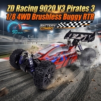 ZD Racing 9020 V3 Pirates 3 1/8 4WD Buggy Brushless RTR 120A 4274 2200KV 4S 480mm 6061 90kmh pour voiture RC tout-terrain