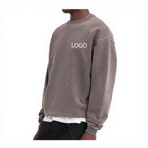 Nouvel Arrivage – Sweat-shirt Thermique Homme 100% Coton, Décontracté, Automne, Manches Longues, Couleur Unie, Épais, Broderie 3D ODM - Product Image 2
