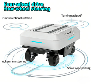 Nuevo Chasis Robótico AGV Omnidireccional Todoterreno con Capacidad de Carga de 120 kg, Base Móvil 4WS para Logística, Restaurantes, Inspección en Comercios - Product Image 1