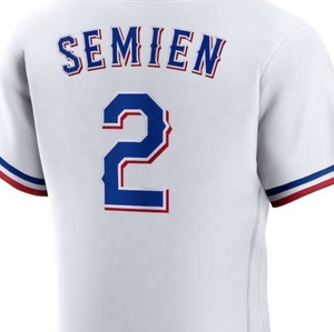 Texas <span class=keywords><strong>Marcus</strong></span> Semien White Home Maillot de baseball cousu de meilleure qualité - Product Image 1