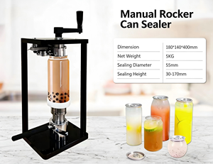 Máquina Selladora <span class=keywords><strong>de</strong></span> Latas Manual, Sellado en un Segundo, Selladora <span class=keywords><strong>de</strong></span> Latas Comercial Portátil para Bebidas <span class=keywords><strong>de</strong></span> Té con Leche - Product Image 2