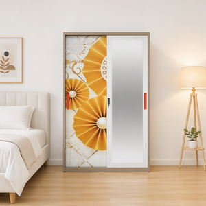 Armoire de rangement en acier à 2 portes pour salle de sport, casier métallique avec porte-clés, meuble de chambre - Product Image 1