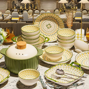 Juegos de Vajilla de Porcelana Nórdica para Restaurantes y Hoteles, con Tazones para Ensalada y Sopa - Product Image 2