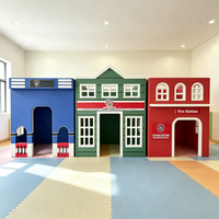 Ensemble de jeux d'imitation personnalisé pour enfants : Maisons de jeu, supermarché, café et maison de poupée – Équipement intérieur pour cafés ludiques et garderies