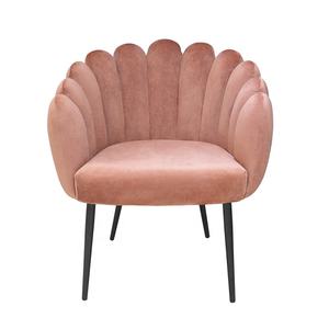 Chaises de salle à manger modernes de luxe de style nordique pour hôtel et restaurant, type <span class=keywords><strong>fleur</strong></span>, <span class=keywords><strong>fauteuil</strong></span> en velours <span class=keywords><strong>rose</strong></span> - Product Image 3