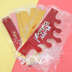 Sombrero de cumpleaños Modelos adultos Niños Bebé Fiesta Corona Pastel Tocado Oro caliente Sombrero de cumpleaños plegable - Product Image 5