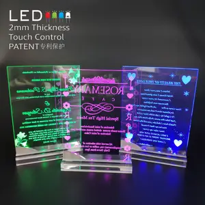 4 NEW LED Luxury Design invitation Card Wedding Custom Print Wedding Quinceanera invitations Unique Acrylic invitation Card