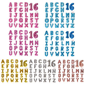 Penjualan terlaris balon Helium lapisan huruf balon Alphbet A-Z emas 40 inci/perak/merah/biru/mawar emas 16" - Product Image 1