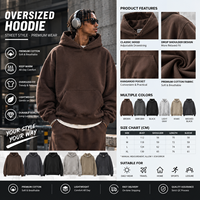 Hoodie Unisex Katun Berkualitas Tinggi untuk Pria, Hoodie Tebal, Sweatshirt Pullover, Logo Custom, French Terry, Hoodie Polos