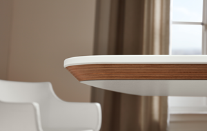 Mesa de conferencias modular de diseño moderno de fabricación alemana con 2 pies Parte superior de 3 partes HPL Birch 5250X920/1200X745mm Cableado oculto - Product Image 6