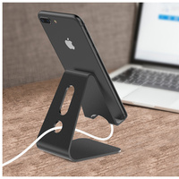 Soporte de Escritorio de Aluminio Estable y Antideslizante de Alta Calidad para Teléfonos Celulares, Compatible con iPhone, iPad Mini y Dispositivos de 4-10 Pulgadas