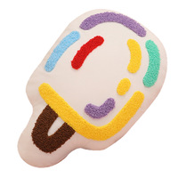 Super oreiller en peluche sucette arc-en-ciel étoile chat lait thé et banane crème glacée courte en peluche jouets alimentaires pour la décoration de la maison