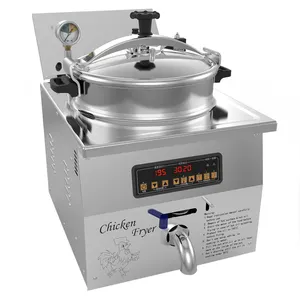 MDXZ-16B 304 Stainless Steel Electric Fast Food Fryer Table Top Pressure Fryer Chicken Fryer