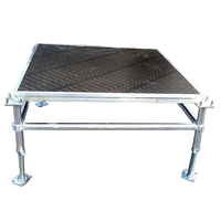 Plateforme événementielle modulaire avec pieds réglables, 2m, en alliage d'aluminium et contreplaqué, capacité de charge 1000kg