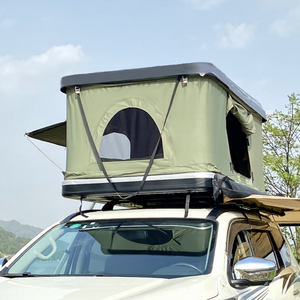 Carpa de Techo Rígida de Aluminio, Verde, de Una Sola Capa, Impermeable para las Cuatro Estaciones, Tela Oxford de 2000-3000 mm, para Viajes al Aire Libre, 4 Personas, 4x4, Fácil de Instalar - Product Image 4